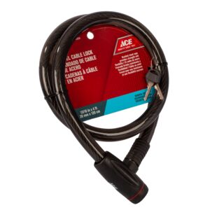 CABLE LOCK BICYCLE 120CM 4FT STEEL BLK CABLE LOCK BICYCLE 120CM 4FT STEEL BLK